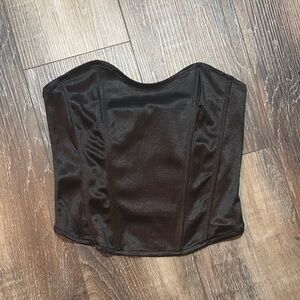 Amazon Black Fitted Bustier Crop Top